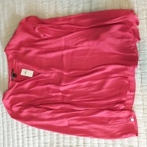 Banana Republic red silky blouse